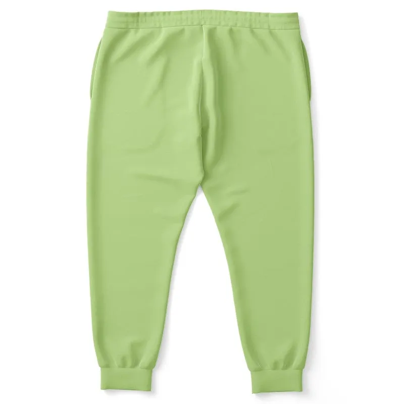 Pastel Warm Green Joggers | Unisex | with PLUS sizes | Bright Pastel Warm Green | C30M0Y60K0