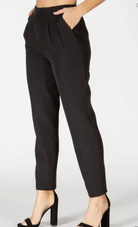 Pleated Straight Cut Dress Pants