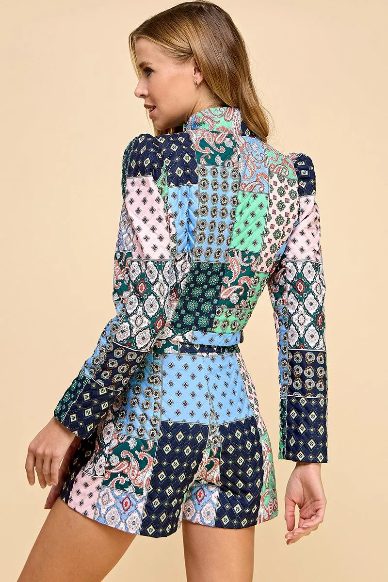 Pretty Patchwork Cropped Jacket