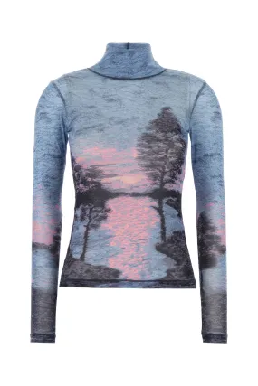 Printed nylon top