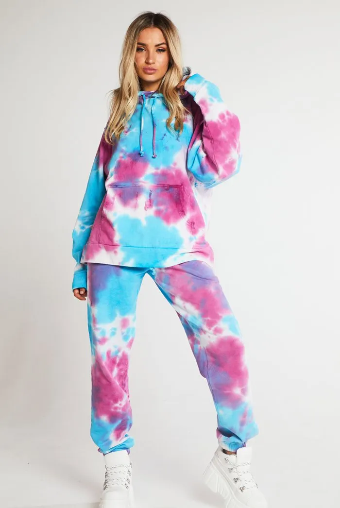 Purple & Blue Tie Dye Joggers