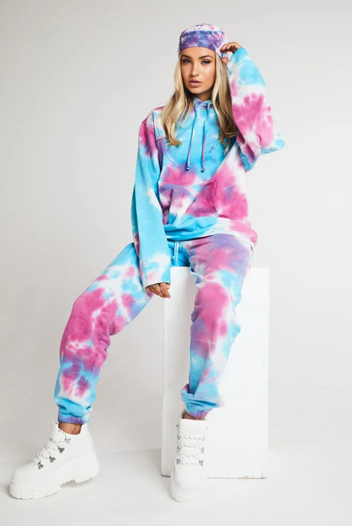 Purple & Blue Tie Dye Joggers