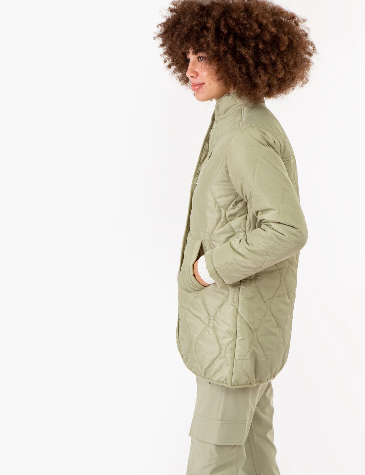 QUILTED JACKET WITH SNAPS