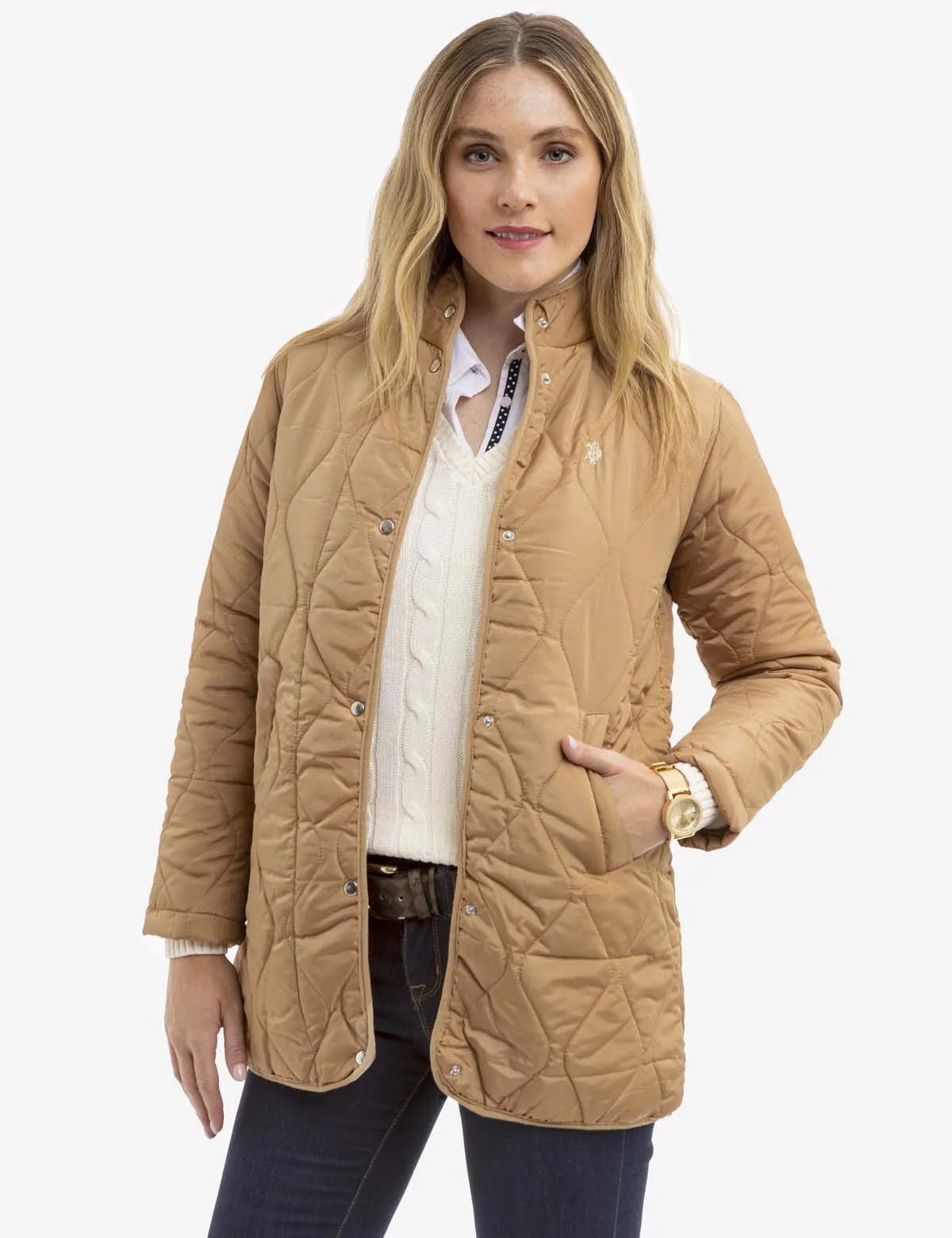 QUILTED JACKET WITH SNAPS