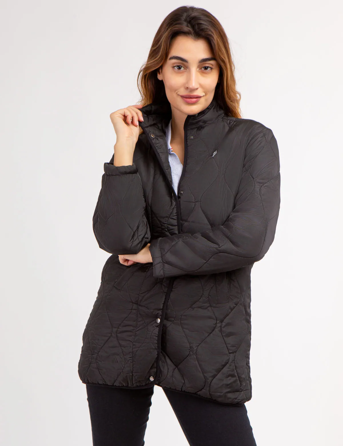 QUILTED JACKET WITH SNAPS