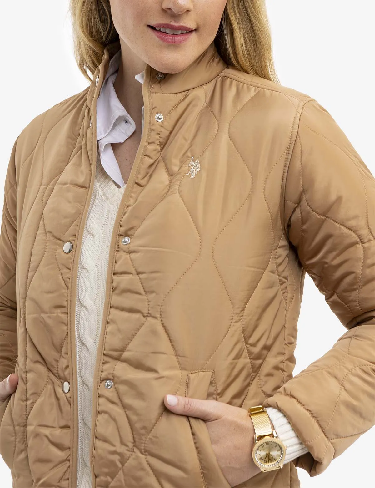 QUILTED JACKET WITH SNAPS