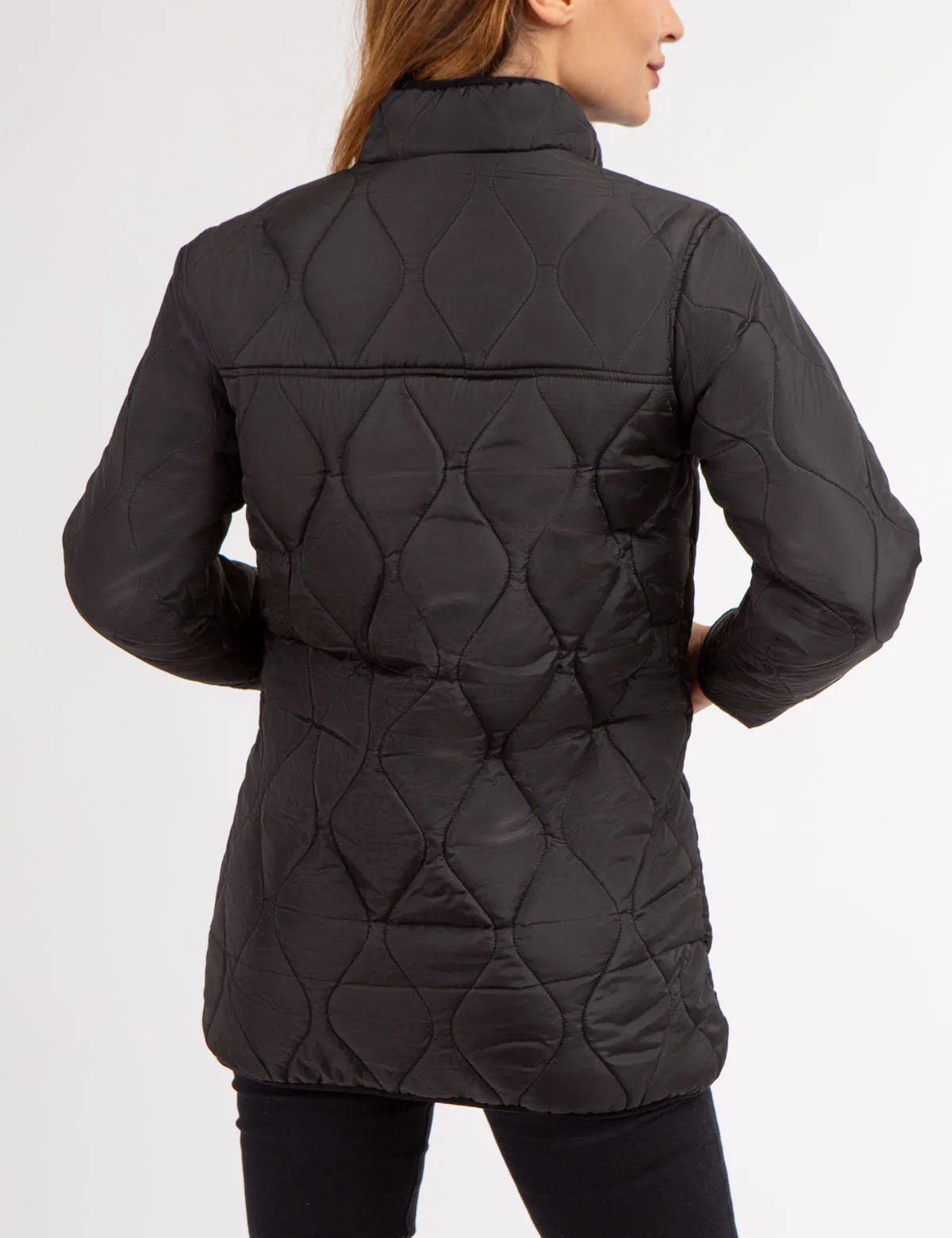 QUILTED JACKET WITH SNAPS