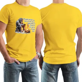 "People Say I go out of my way", Bigfooot, Sasquatch - Short Sleeve Tshirt Men (High Definition & Dual-sided Printing)