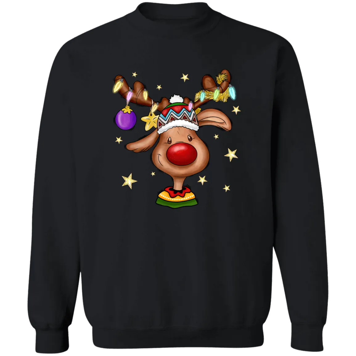 Reindeer Crewneck Pullover Sweatshirt