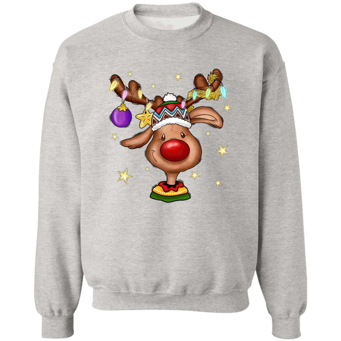 Reindeer Crewneck Pullover Sweatshirt