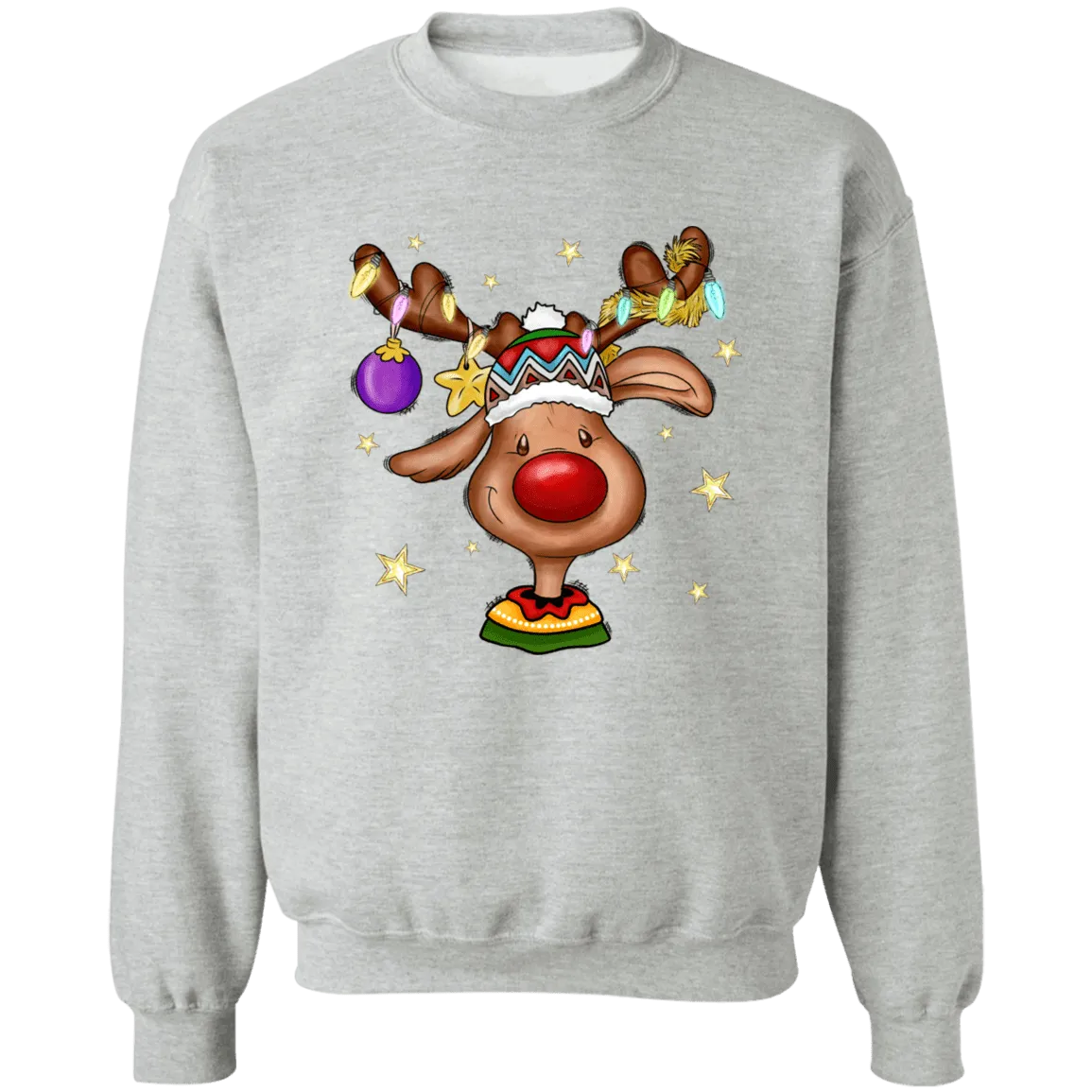 Reindeer Crewneck Pullover Sweatshirt