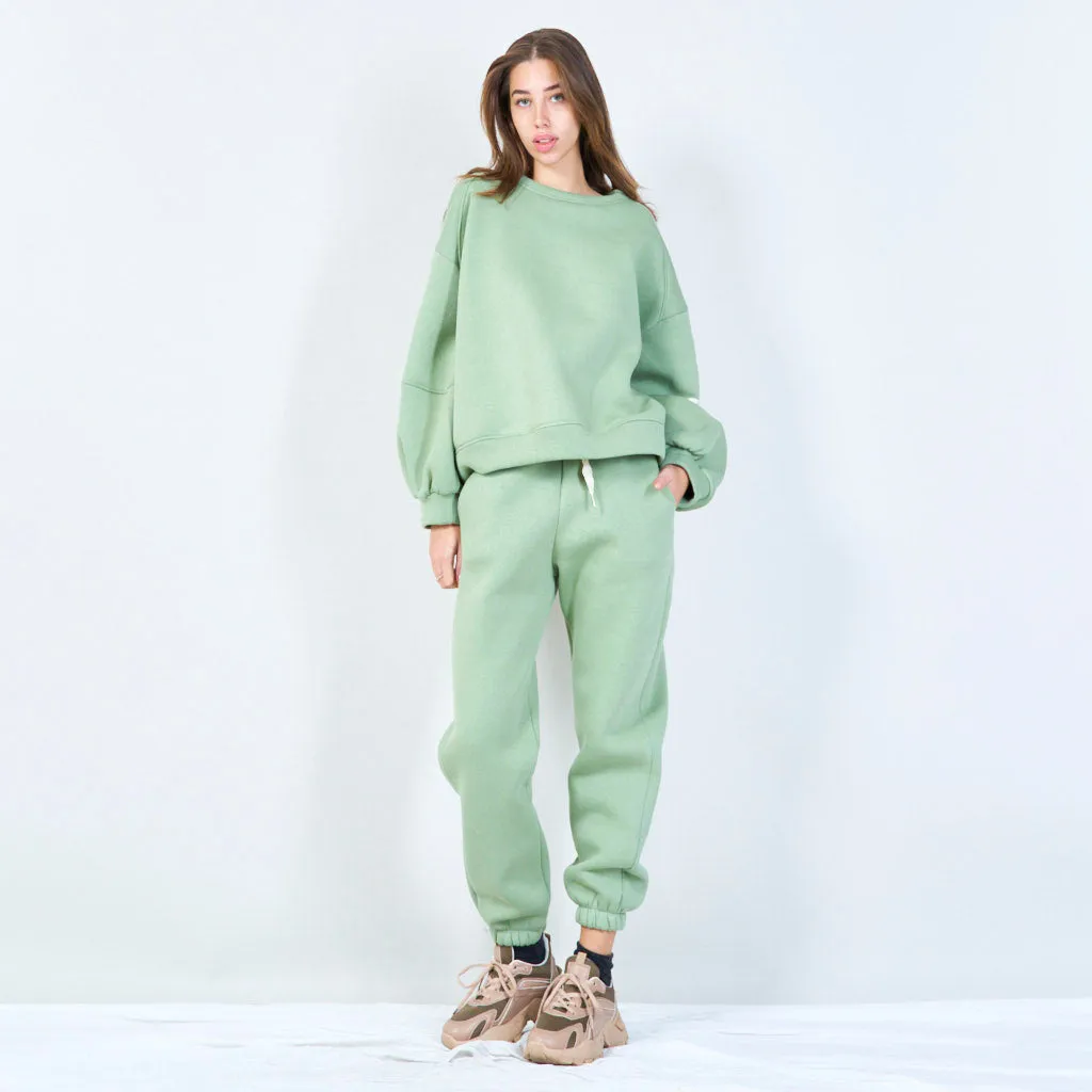 Relaxed-fit sweatshirt and jogger set wholesale