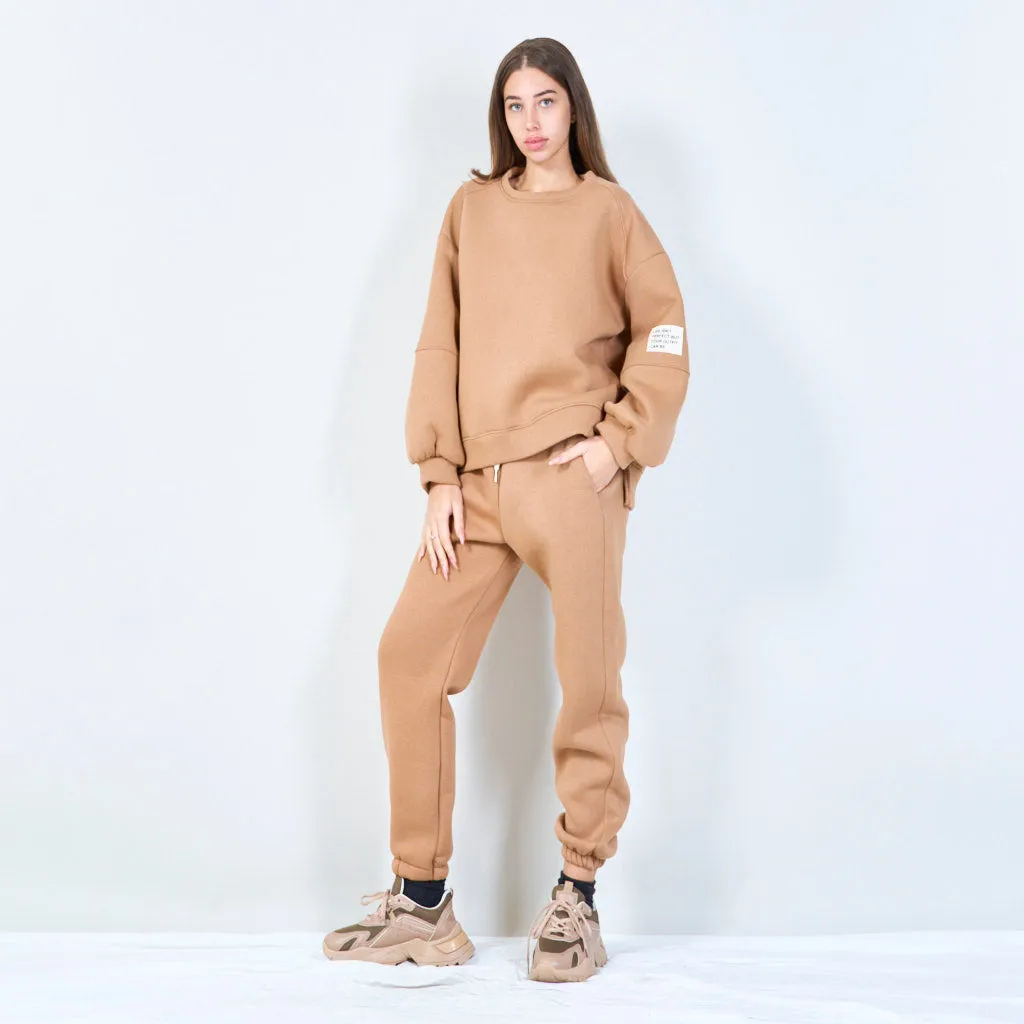 Relaxed-fit sweatshirt and jogger set wholesale