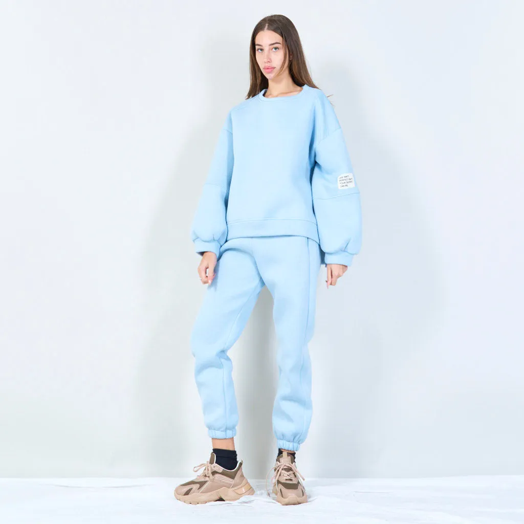Relaxed-fit sweatshirt and jogger set wholesale