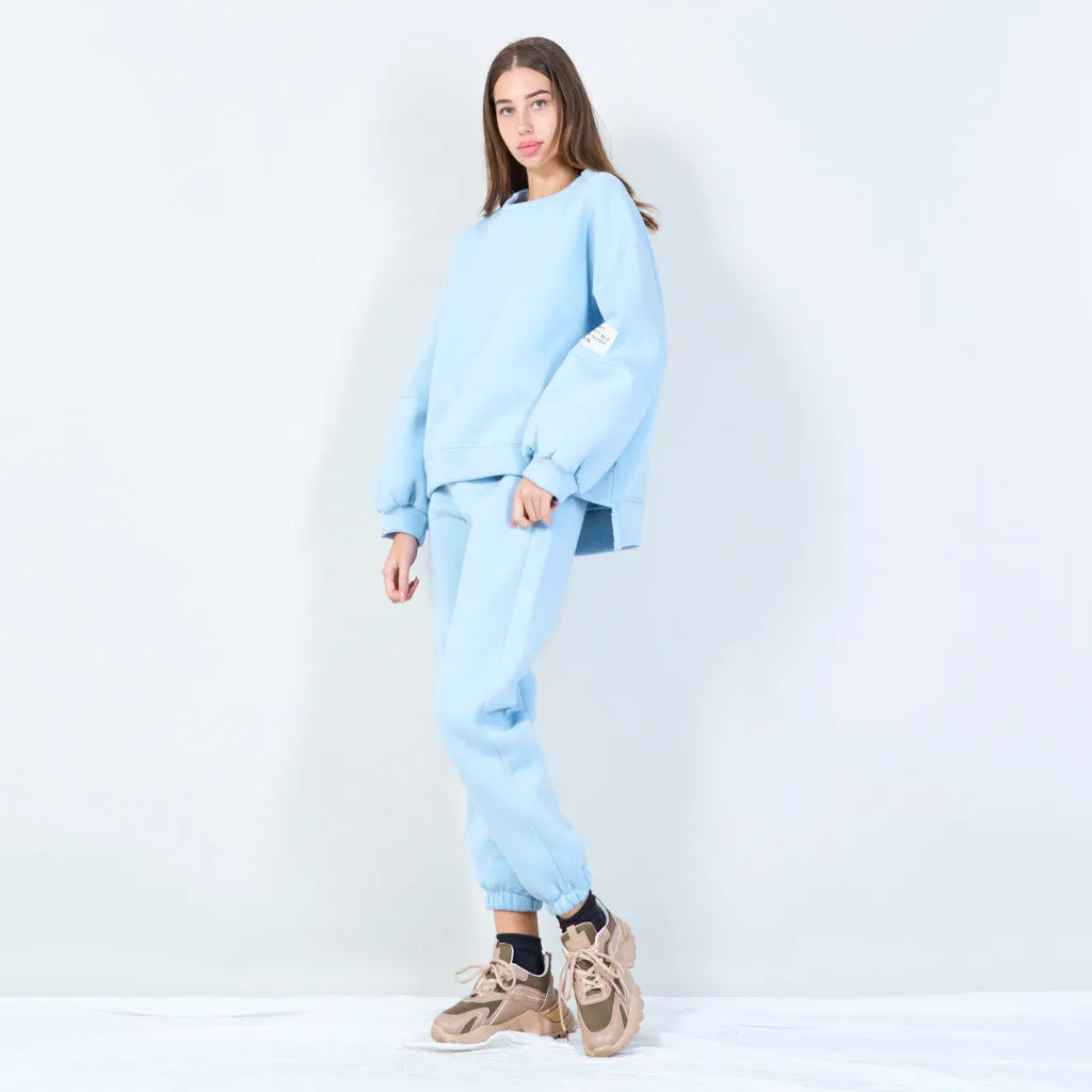Relaxed-fit sweatshirt and jogger set wholesale