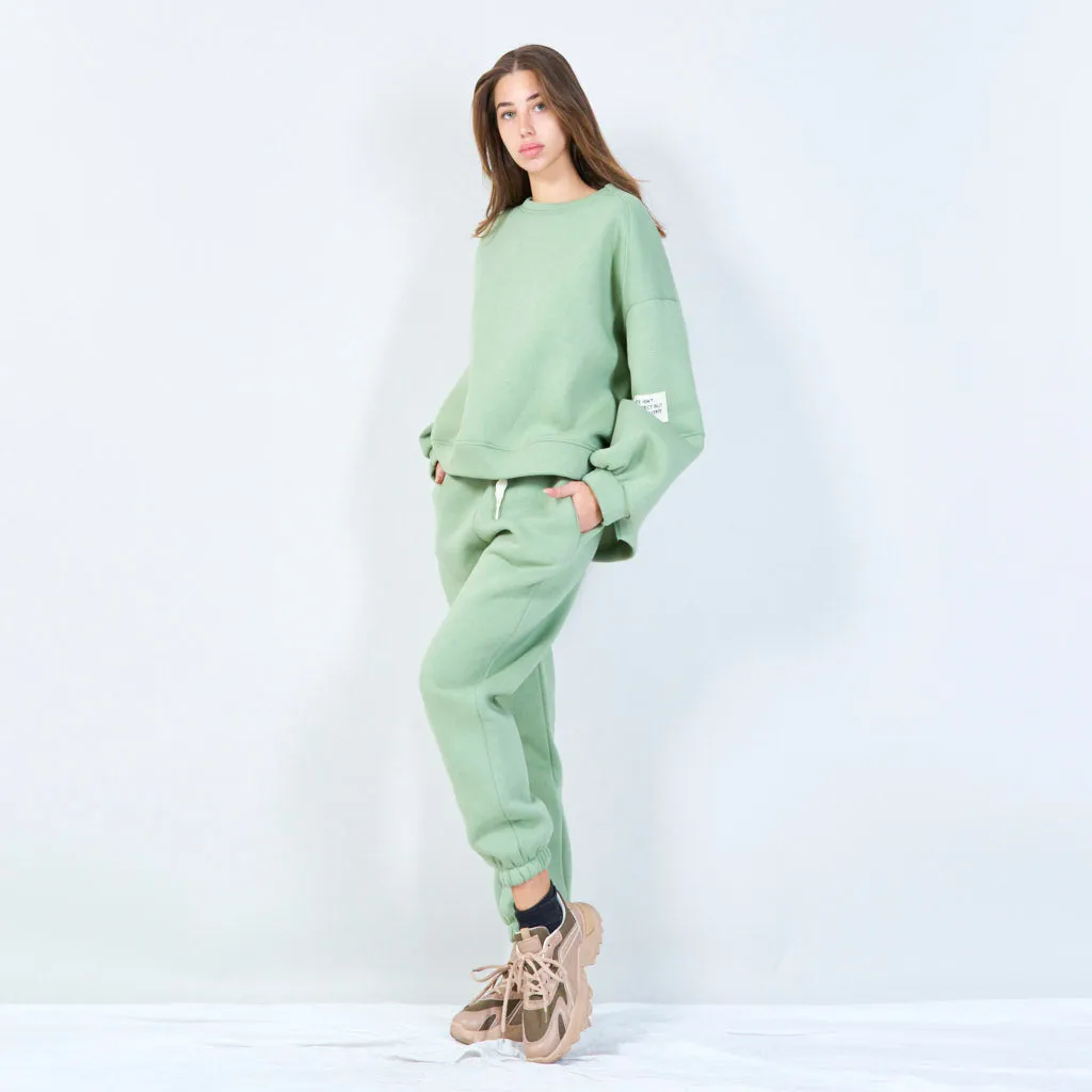 Relaxed-fit sweatshirt and jogger set wholesale
