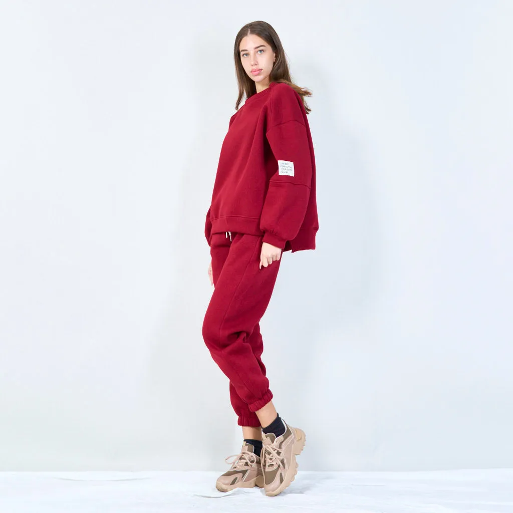 Relaxed-fit sweatshirt and jogger set wholesale