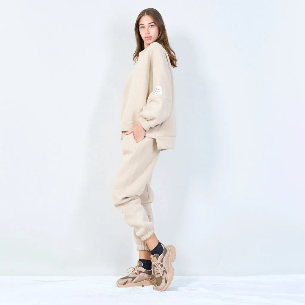 Relaxed-fit sweatshirt and jogger set wholesale