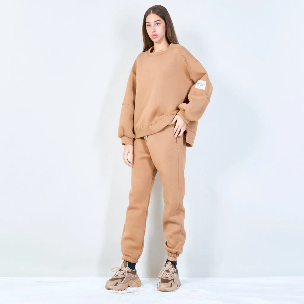 Relaxed-fit sweatshirt and jogger set wholesale