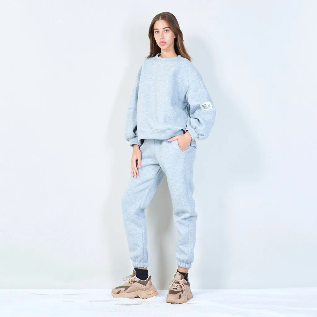 Relaxed-fit sweatshirt and jogger set wholesale