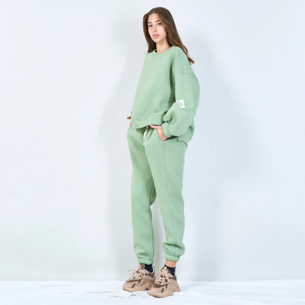 Relaxed-fit sweatshirt and jogger set wholesale