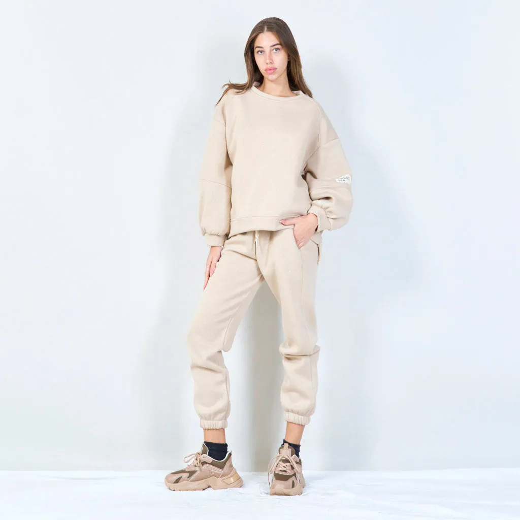 Relaxed-fit sweatshirt and jogger set wholesale