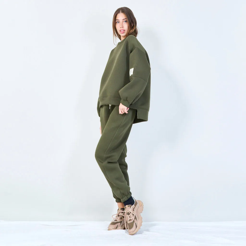 Relaxed-fit sweatshirt and jogger set wholesale