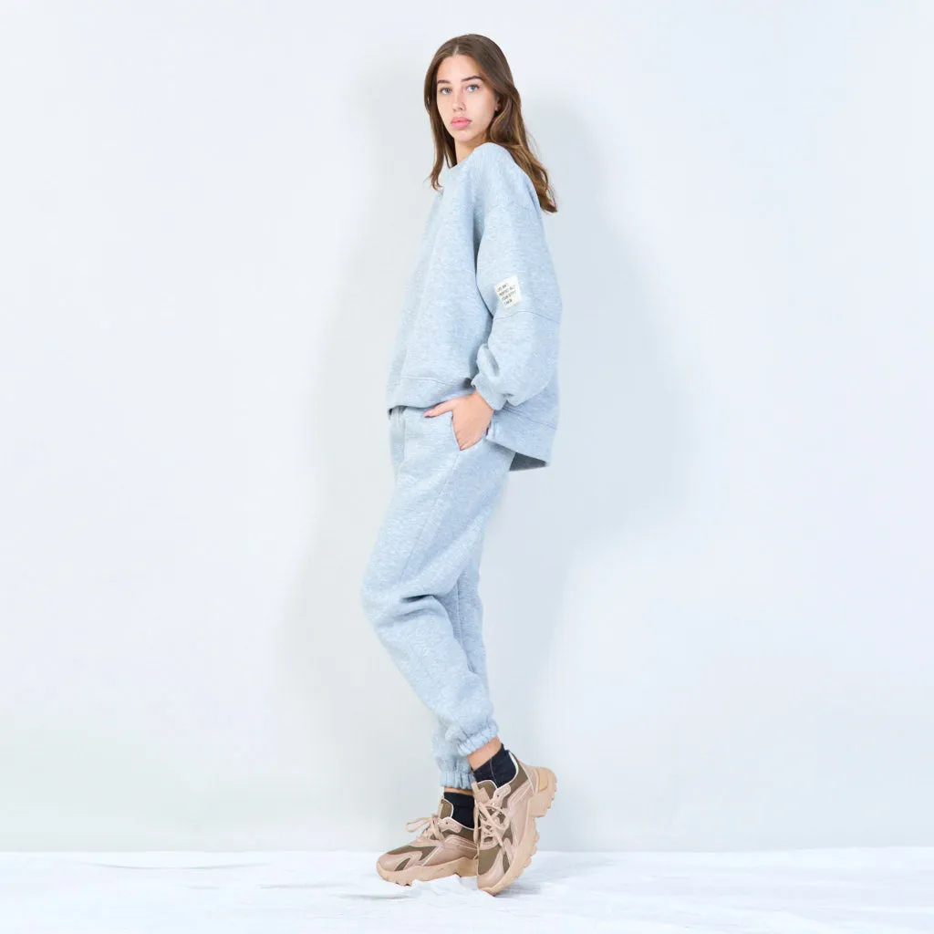 Relaxed-fit sweatshirt and jogger set wholesale