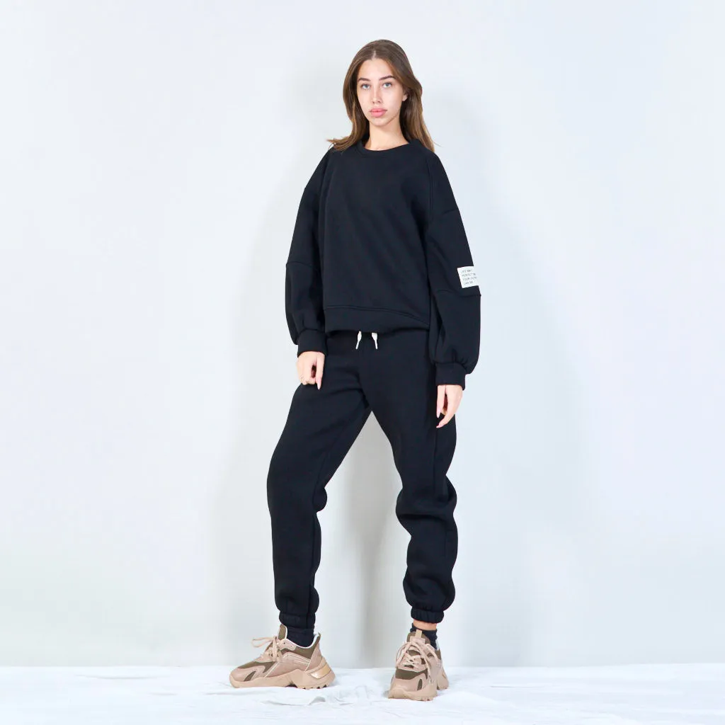 Relaxed-fit sweatshirt and jogger set wholesale