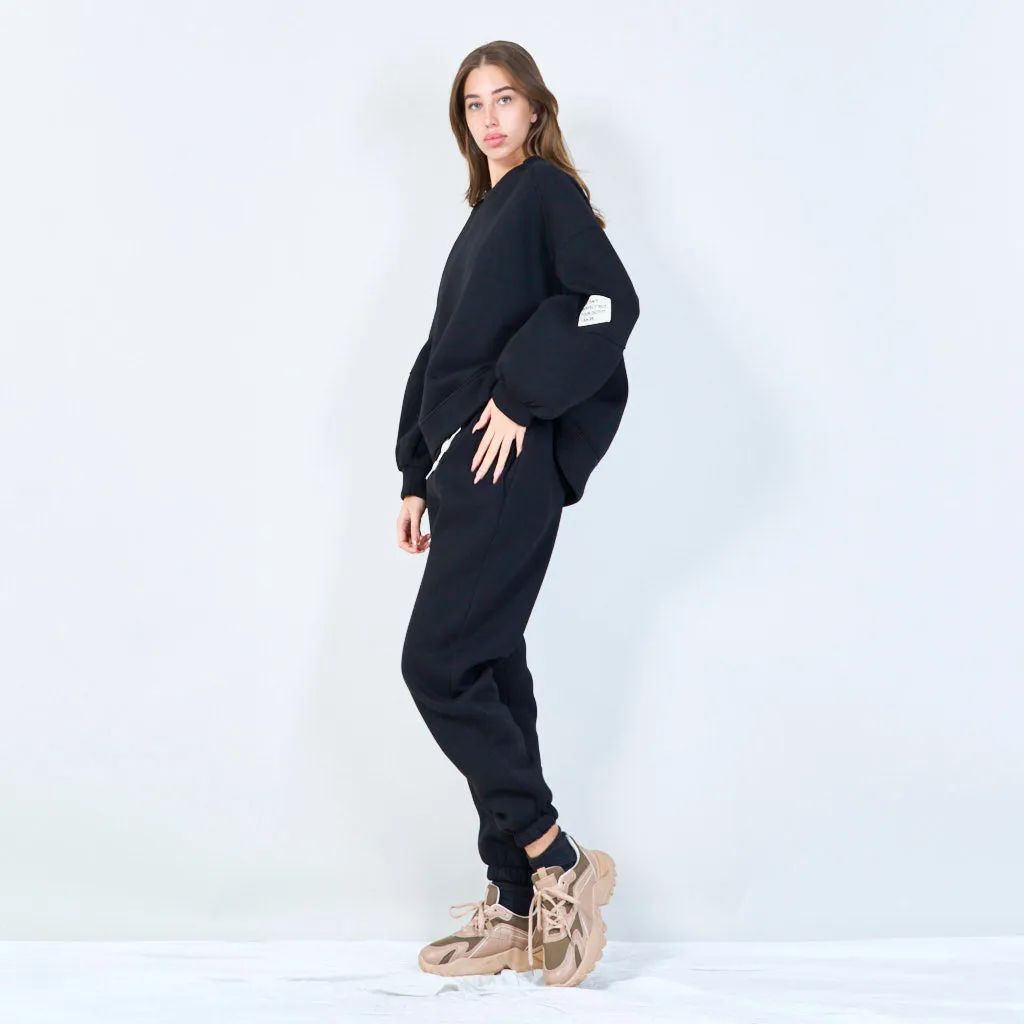 Relaxed-fit sweatshirt and jogger set wholesale
