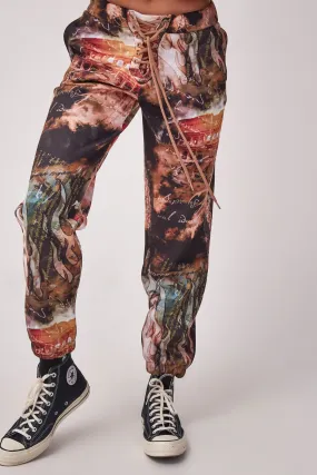 Renaissance Script Print Joggers