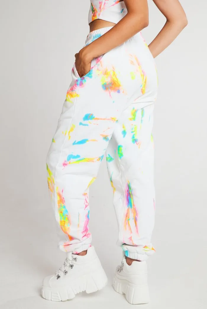 Reverse Rainbow Tie Dye Joggers