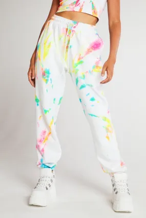 Reverse Rainbow Tie Dye Joggers