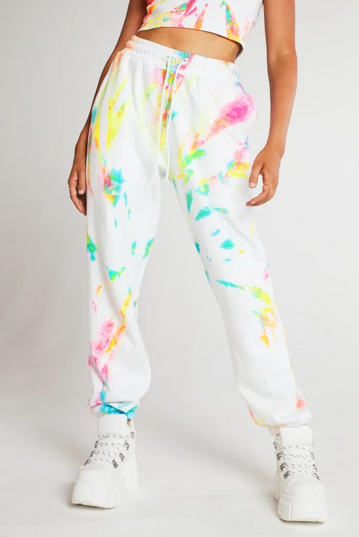 Reverse Rainbow Tie Dye Joggers