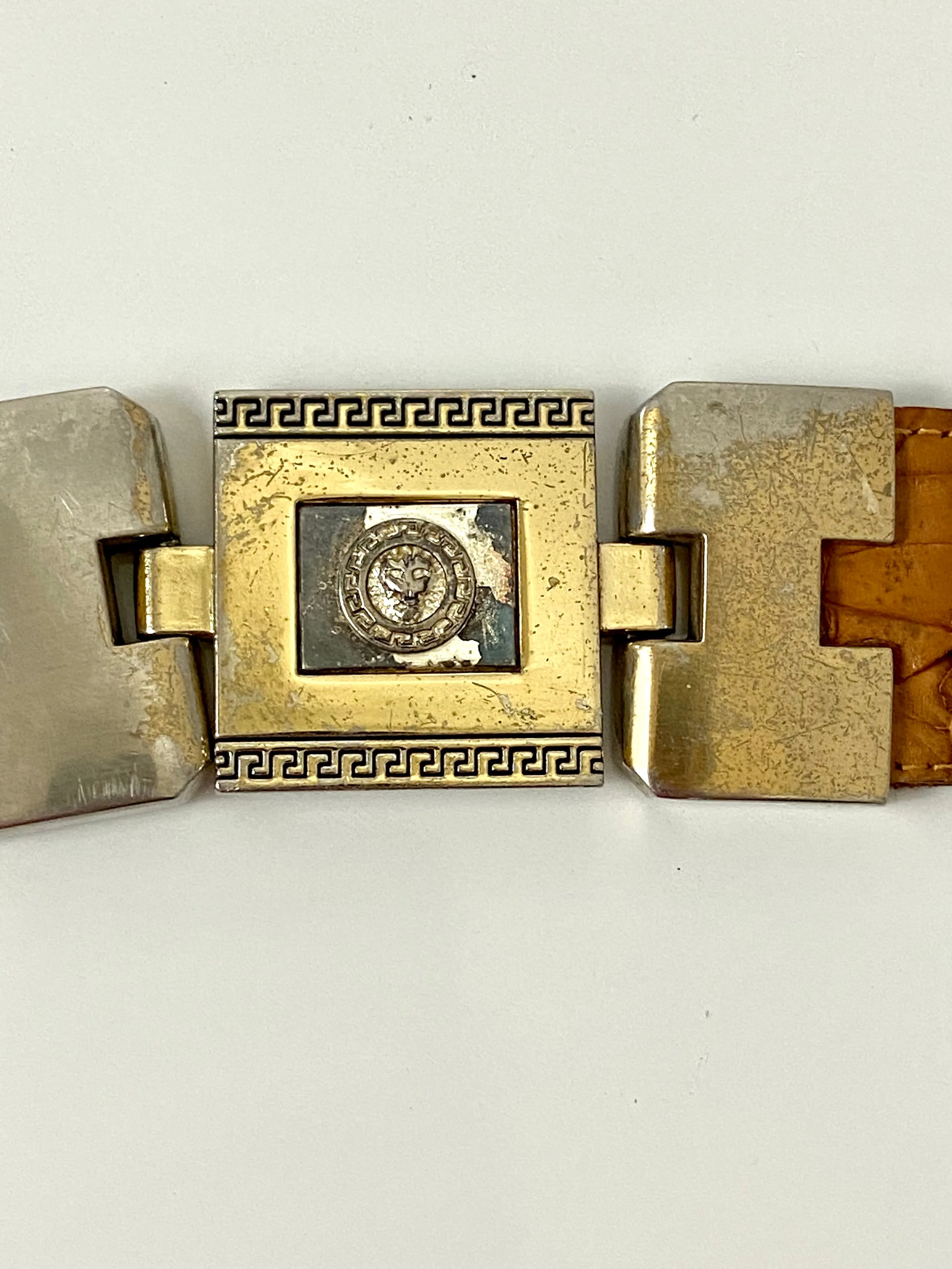 Reworked Vintage Leather Chain Belt