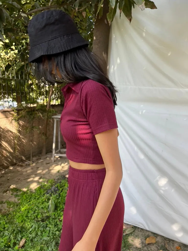 RIB Wine Crop  Co-ord