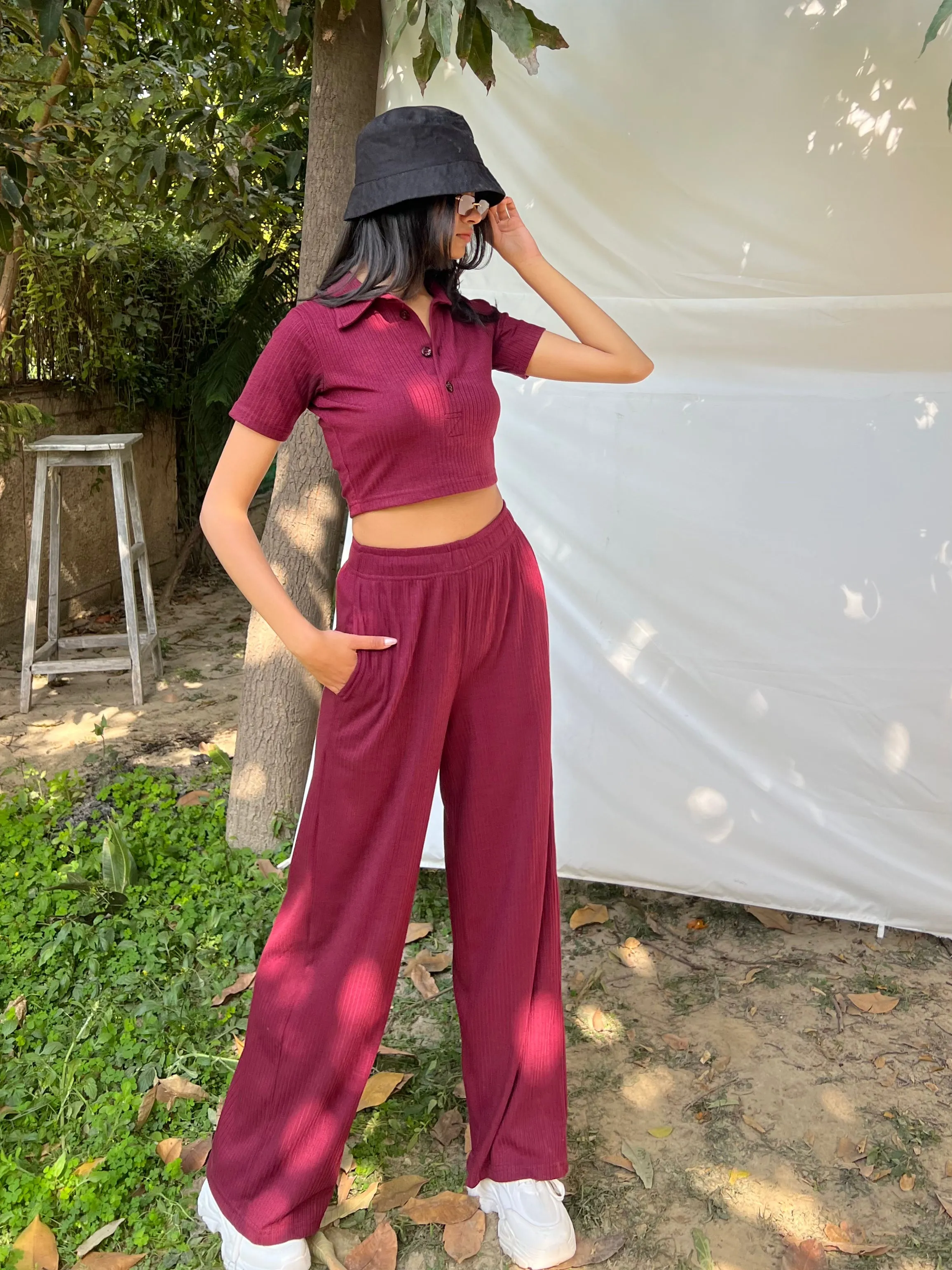 RIB Wine Crop  Co-ord