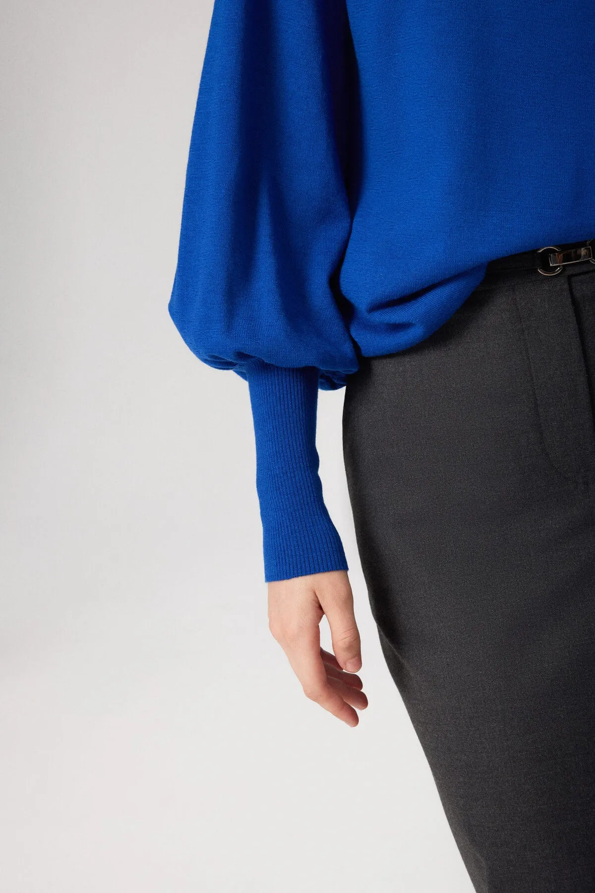 Saxe Turtleneck Long Balloon Sleeve Sweater