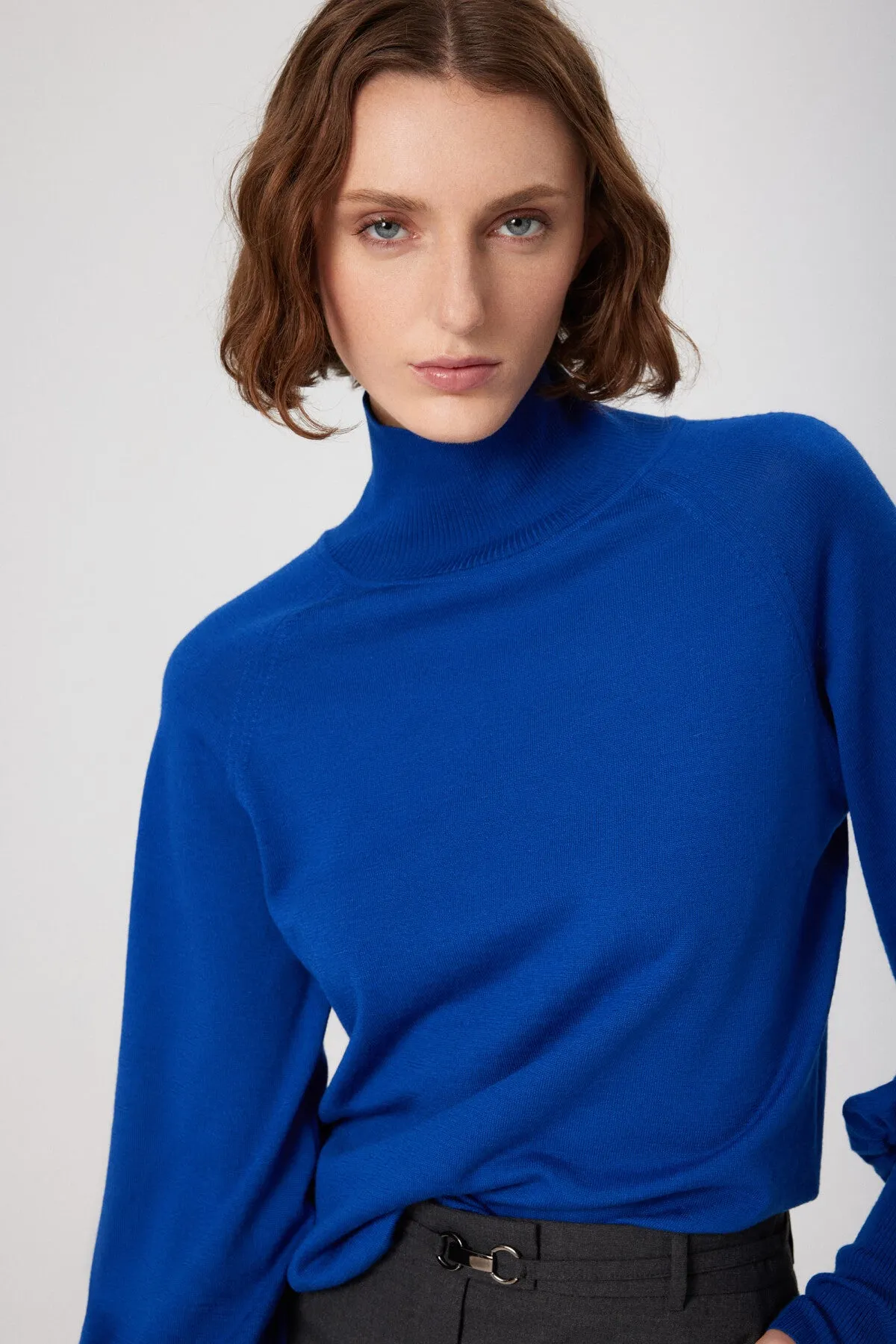 Saxe Turtleneck Long Balloon Sleeve Sweater
