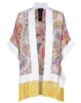 Short Sleeve Open Front Poncho