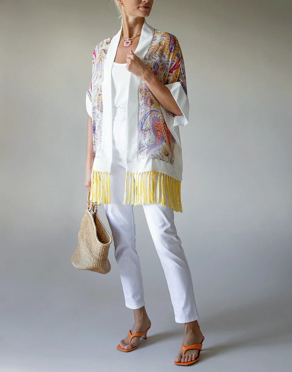 Short Sleeve Open Front Poncho
