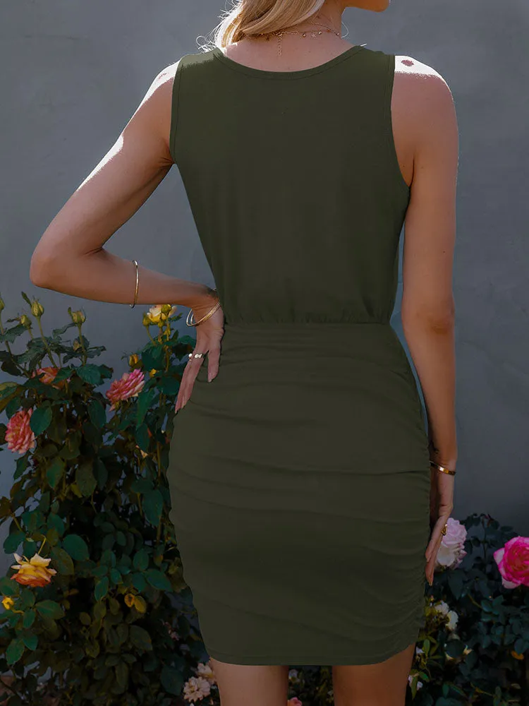 Sleeveless Tank Tight Mini Dresses