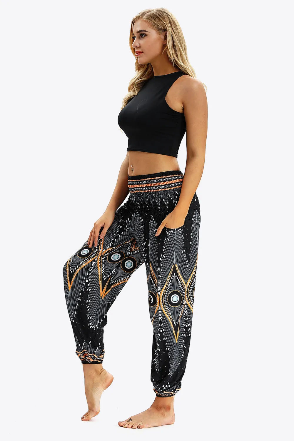 Smock Waist Pocket Joggers