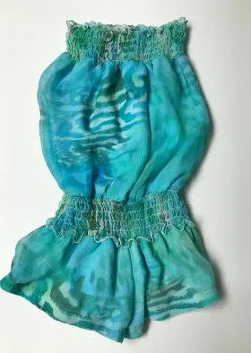 SMOCKED ROMPER SEAFOAM TIDE