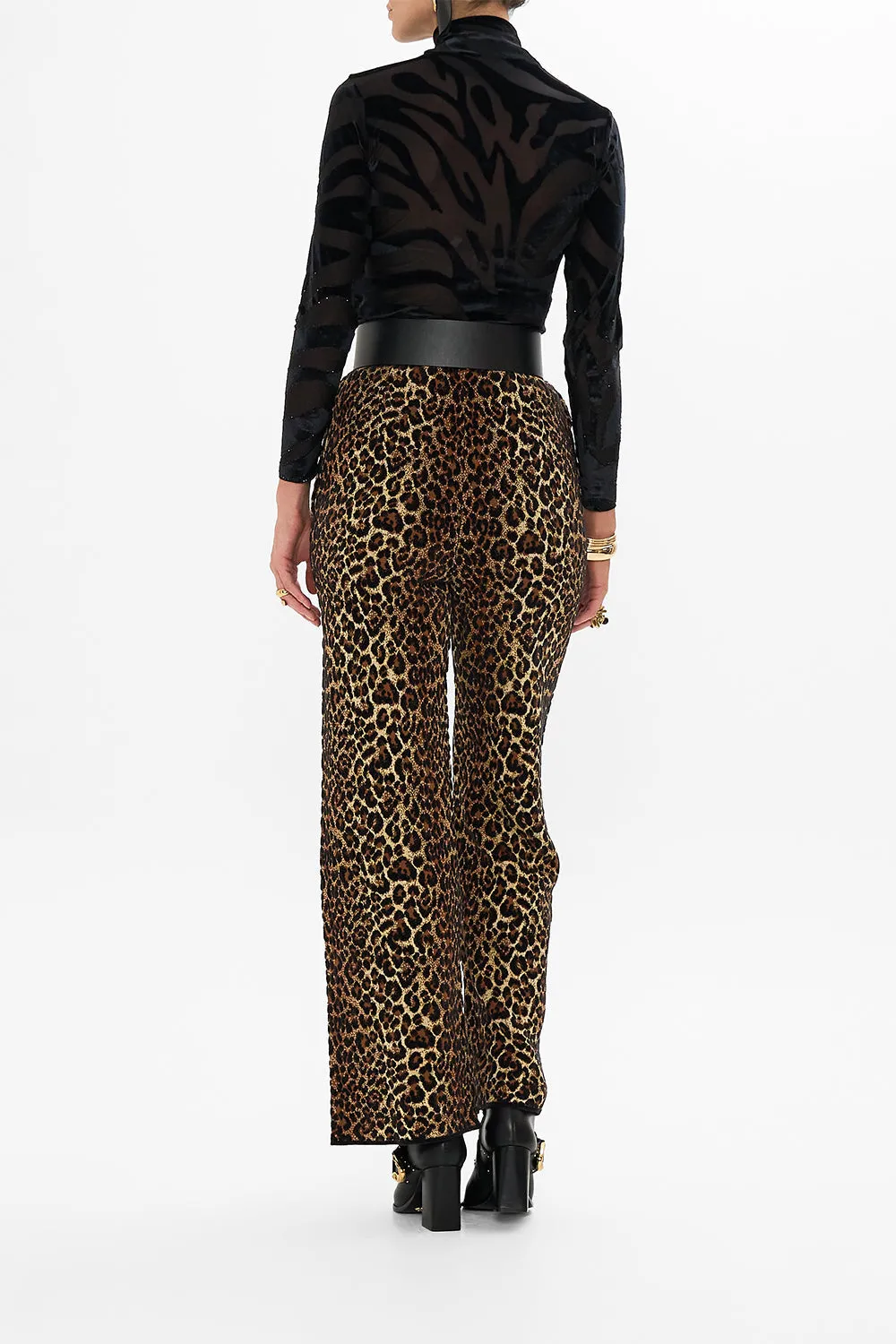 STRETCH VELVET ANIMAL TURTLENECK AMSTERGLAM