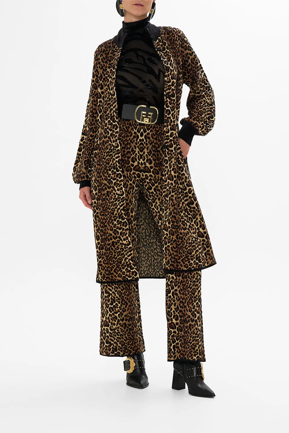 STRETCH VELVET ANIMAL TURTLENECK AMSTERGLAM
