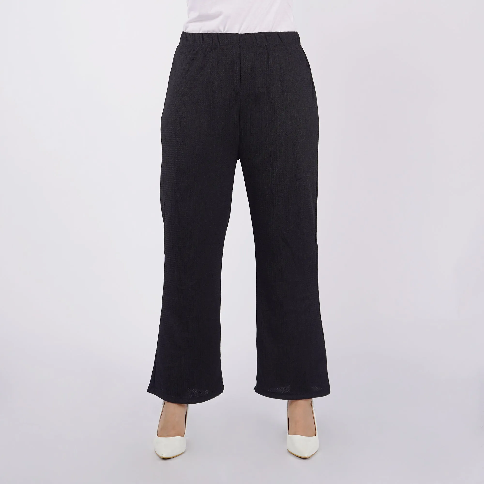 Stylistic Mr. Lee Ladies Basic Non-Denim Flared Pants 145273-U (Black)