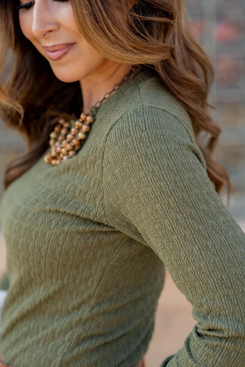 Subtle Textured Long Sleeve Tee