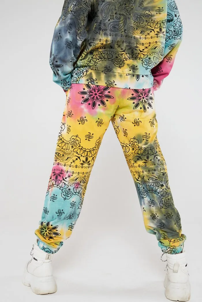 Tie Dye Paisley Print Joggers