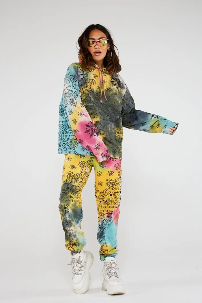 Tie Dye Paisley Print Joggers